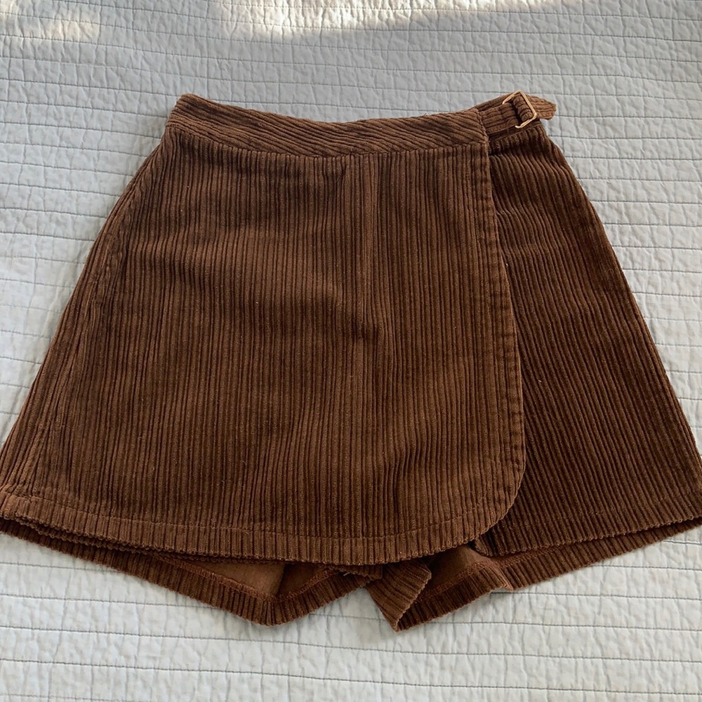 Brown Velvet 90s Skort
